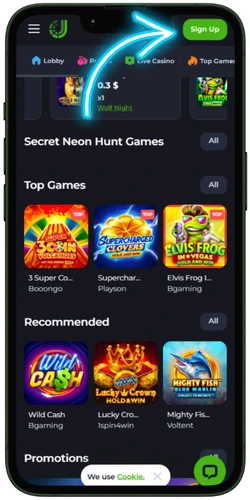 Registration page on the official casino site JeetCity