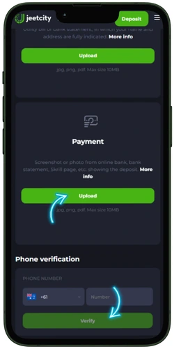KYC verification process for JeetCity Australian players