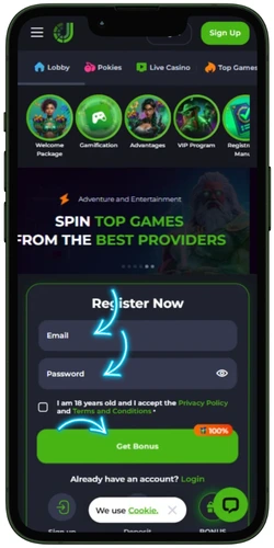 Account registration form for Australian players Jeet City Casino